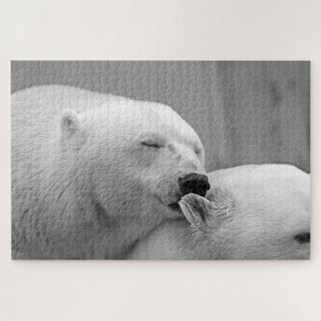 Grau-Eisbären-Foto Puzzle (Horizontal)