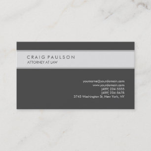 Grau Elegant Schlicht Professionell Minimalistisch Visitenkarte