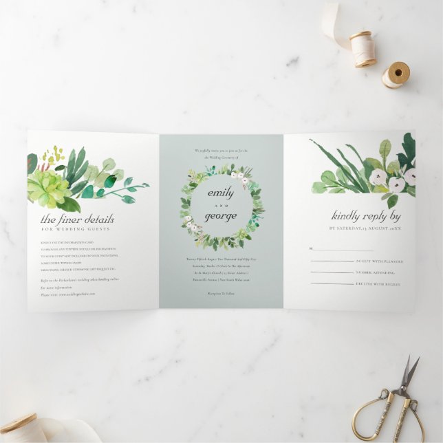 GRAU ERFOLGREICHE GEWÄSSERSPEICHERUNG DREIFACH GEFALTETE EINLADUNG (Innenseite)