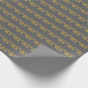 Grau, Falsches Gold 85. (Fünfundachtzigstes) Event Geschenkpapier