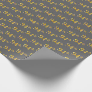 Grau, Faux-Gold 94. (Vierundneunzigste) Veranstalt Geschenkpapier