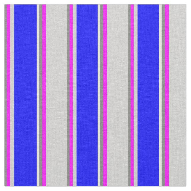 Grau, Fuchsia, leicht grau, blau und Minzcreme Stoff (Nahaufnahme)