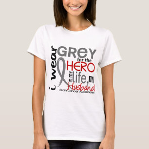 Grau für meinen Ehemann-Hirntumor des Held-2 T-Shirt