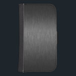 Grau gebürstetes Aluminium-Look Samsung S4 Geldbeutel Hülle<br><div class="desc">Schwarz metallisches gebürstetes Aluminium-Look. Cooles,  schlichtes Design. Verfügbar über andere Produkte</div>