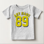 Grau & Gelb Baby | Sports Jersey Design T-shirt<br><div class="desc">Grau & Gelb Baby | Sports Jersey Design - Baby Jersey T - Shirt</div>