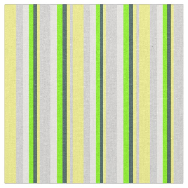 Grau, gelb, dunkelschiefer grau, grün & mint Creme Stoff (Nahaufnahme)