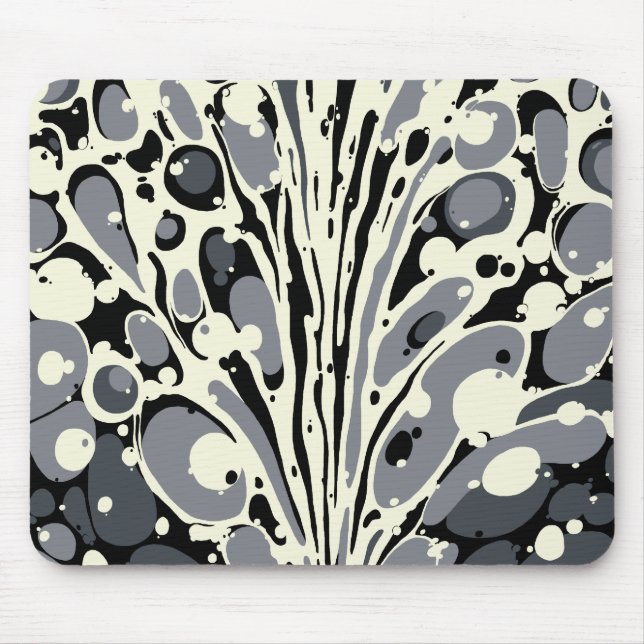 Grau gemarmortes Mousepad (Vorne)