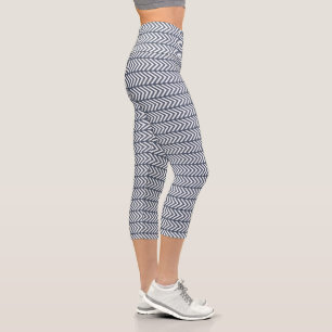 Grau gemustert capri leggings