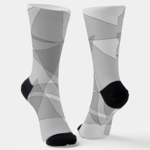 Grau Geometrisch  Socken