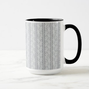 Grau gezeichnetes Chevron-Muster Tasse