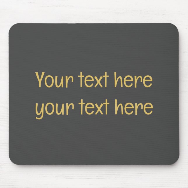 Grau Gold Beruflich Trendy Minimalistischer Eigent Mousepad (Vorne)
