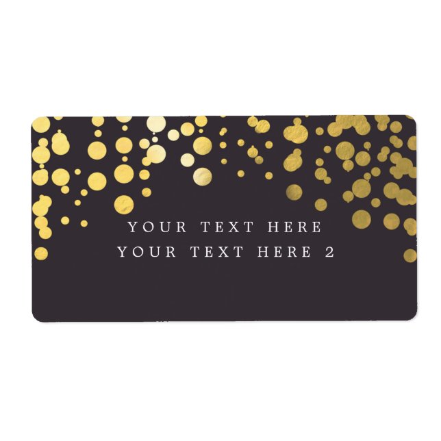 Grau & Gold Foil Modern Confetti-Paket (Vorne)