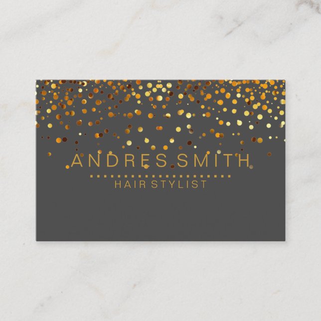 Grau-Gold-Glitzer-Imitate Frische Pasta machen Visitenkarte (Vorderseite)