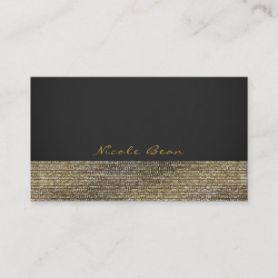 Grau & Gold Modern Glam Pailletten Chic Elegant Visitenkarte