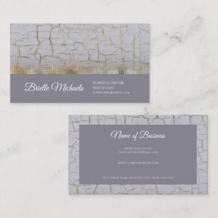 Grau Gold Rissige Lack Design Visitenkarte