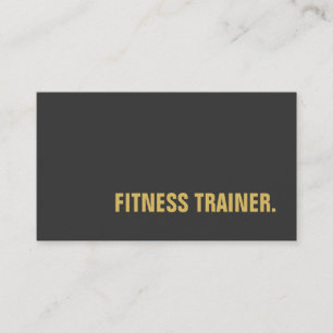Grau & Gold Spezial Fitness-Trainer Trendy Schlich Visitenkarte