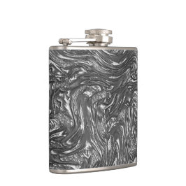 Grau-Graphit gebogene grobe Textur Flachmann