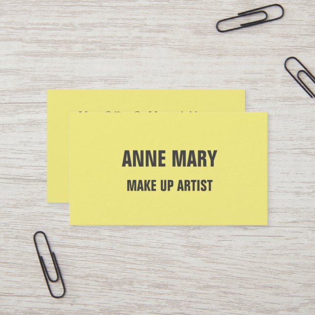 Grau-Grau-Optik der Künstlerin 2021 Farben Visitenkarte (Vorderseite/Rückseite Beispiel)