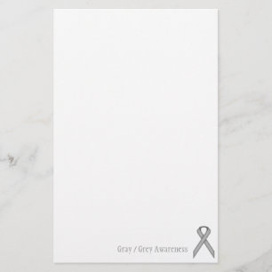 Grau / Grau Standard Ribbon von Kenneth Yoncich Briefpapier