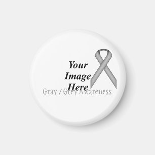 Grau / Grau Standard Ribbon von Kenneth Yoncich Magnet