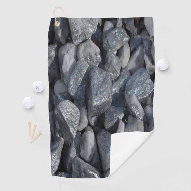 Grau-Gray Stones Golfhandtuch (Insitu)