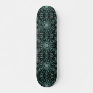 Grau-grün-spitzen Sternmosaik aus geometrischem St Skateboard