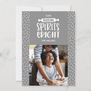 Grau Holiday Baking Spirituosen Helles Foto Feiertagskarte