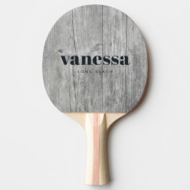 Grau Holz Minimal Moderne Klassische Name Tischtennis Schläger