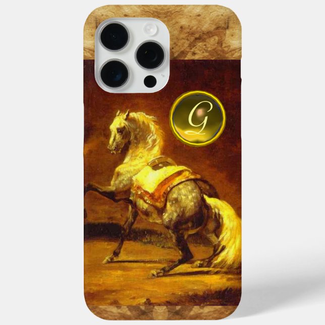 GRAU-HORSE-MONOGRAMM Case-Mate iPhone HÜLLE (Rückseite)