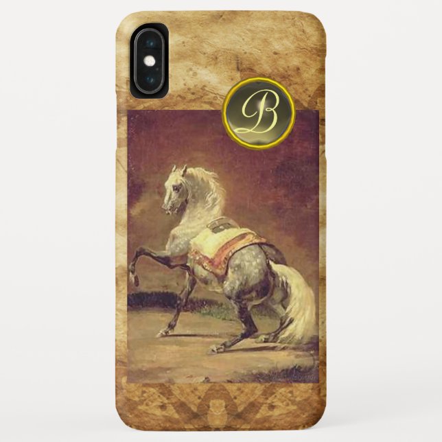 GRAU-HORSE-MONOGRAMM Case-Mate iPhone HÜLLE (Rückseite)