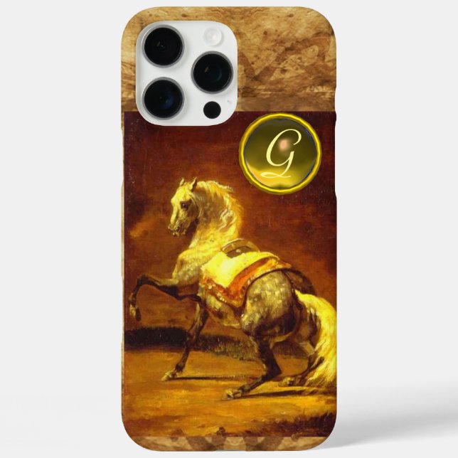 GRAU-HORSE-MONOGRAMM Case-Mate iPhone HÜLLE (Rückseite)