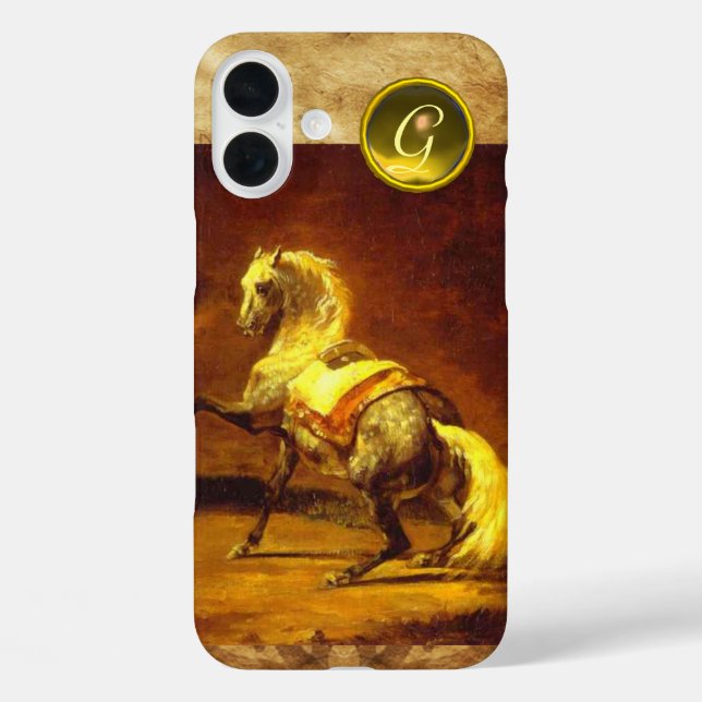 GRAU-HORSE-MONOGRAMM Case-Mate iPhone HÜLLE (Rückseite)