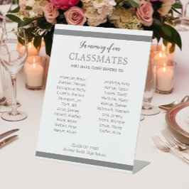 Grau im Gedächtnis unserer Klassenkameraden Wieder Sockelschild