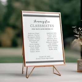 Grau im Gedenken an unsere Klassenkameraden Wieder Poster