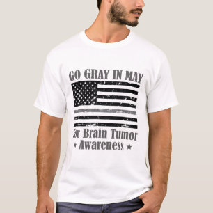 Grau im Mai Gehirntumorbewusstsein Krebs Hoffnung T-Shirt