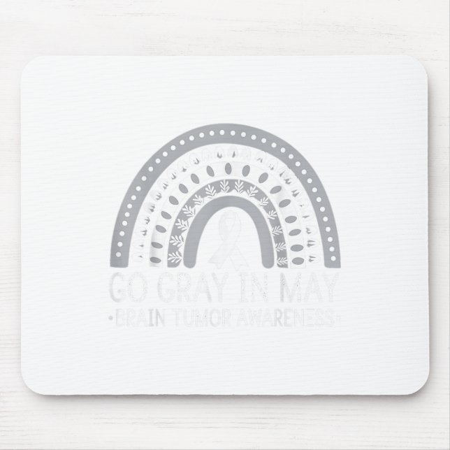 Grau im Mai Hirntumor-Bewusstsein Rainbo Mousepad (Vorne)