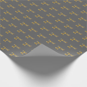 Grau, Imitate Gold 2. (2.) Event Wrapping Paper Geschenkpapier