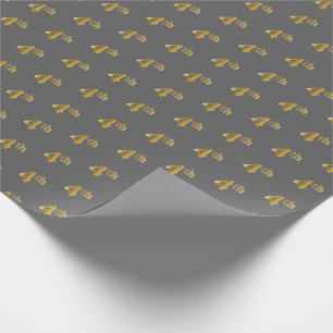Grau, Imitate Gold 4. (4.) Event Wrapping Paper Geschenkpapier