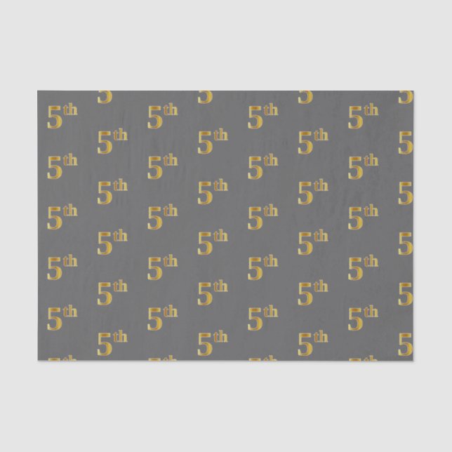 Grau, Imitate Gold 5. (Fünfte) Event-Testpapier Seidenpapier (Vorderseite)