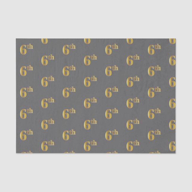 Grau, Imitate Gold 6. (6.) Event Tissue Paper Seidenpapier (Vorderseite)