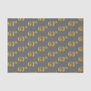 Grau, Imitats Gold 60. (60.) Event Tissue Paper Seidenpapier