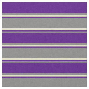 Grau, Indigo und Pale Goldenrod Lines Stoff