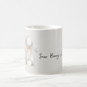 Grau Irgendein Hase liebt dich Kaffeetasse