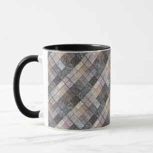 grau kariert. tasse