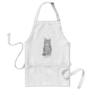 Grau-Kitten-Schürze Schürze