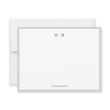 Grau Klassiker Monogramm Benutzerdefinierte Hochze