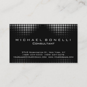 Grau Lights Black Pattern Consultant Business Card Visitenkarte