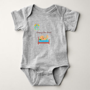 Grau -Lustige Geschenkideen 'Mamas neuer Wecker' Baby Strampler