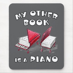 Grau mein anderes Buch ist eine Klavierportraitaus Mousepad