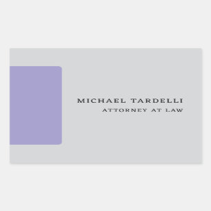 Grau Minimalistisch Classic Beruflich Rechteckiger Aufkleber